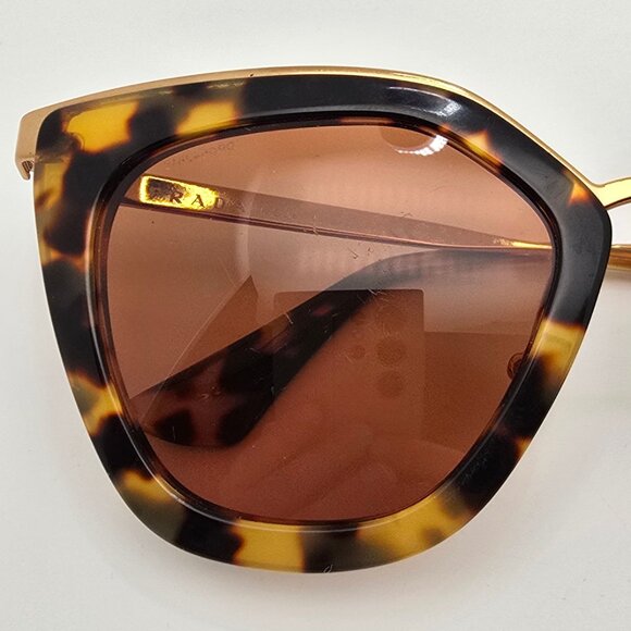 Prada SPR 53S 7S0-6N0 Catwalk Medium Havana Frame Brown Lens Sunglasses Italy - Picture 13 of 14